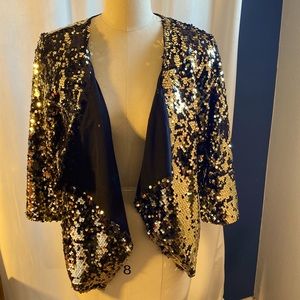 Glam sequined black & gold jacket
